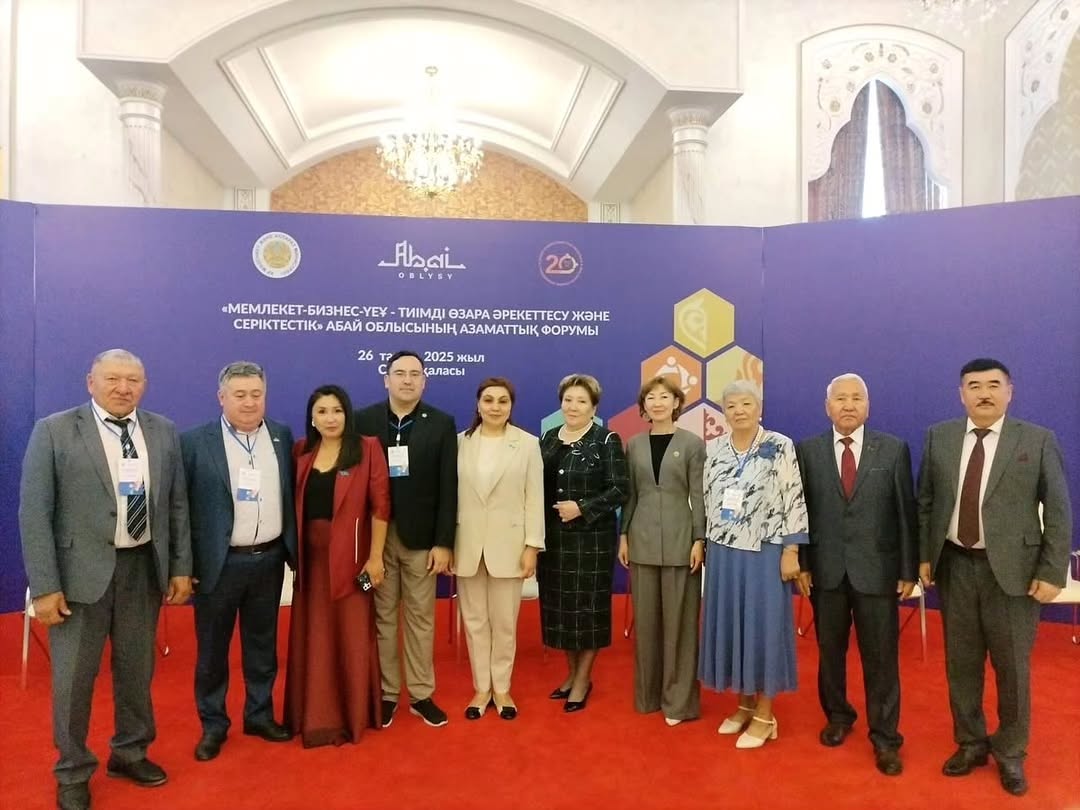 On August 26, 2025, Bakhyt Asankyzy Kaliyeva, Chairperson of the public association “Örenders Academy,” participated in the Civil Forum on the topic “State – Business – NGOs: Effective Interaction and Partnership.”