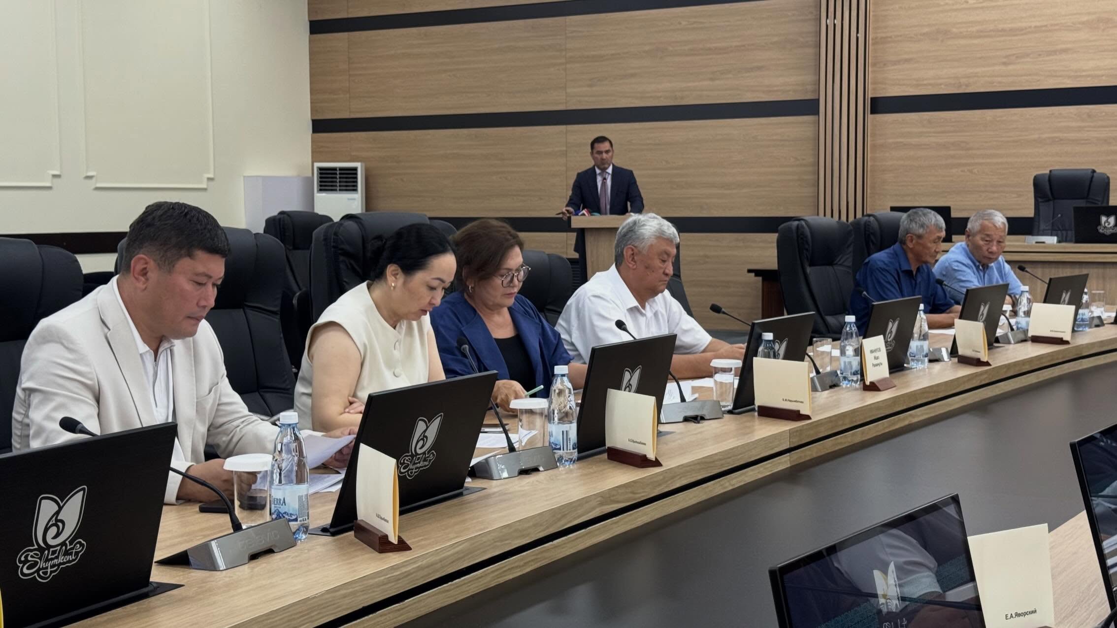 A regular meeting of the Public Council of Shymkent was held. The meeting was opened and chaired by Bukhарbai Parmanov, Chair of the Public Council.