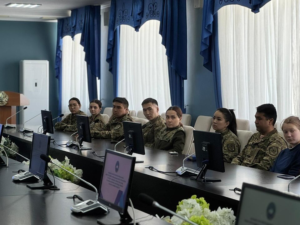 Today, a meeting was held with the youth of ethnocultural associations of the Assembly of the People of Kazakhstan in the Karaganda region, as well as with young people serving in military units.