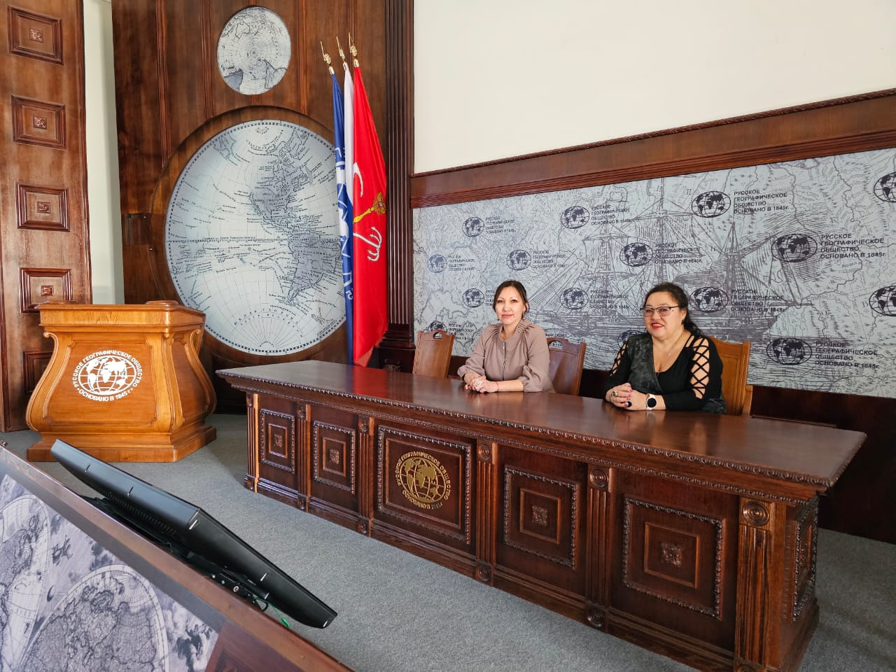 A delegation from Kazakhstan visited the Russian Geographical Society